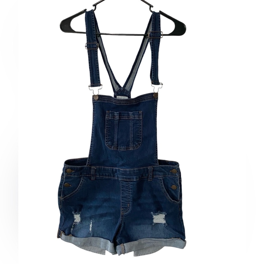 Wax Jean Denim Overall Shorts